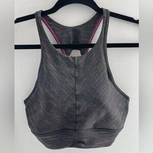 Prana | Black Striped Sports Bra | Size  M - Medium